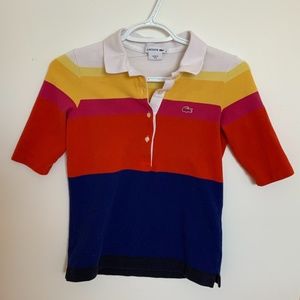 Lacoste polo - rainbow colors - size 34
